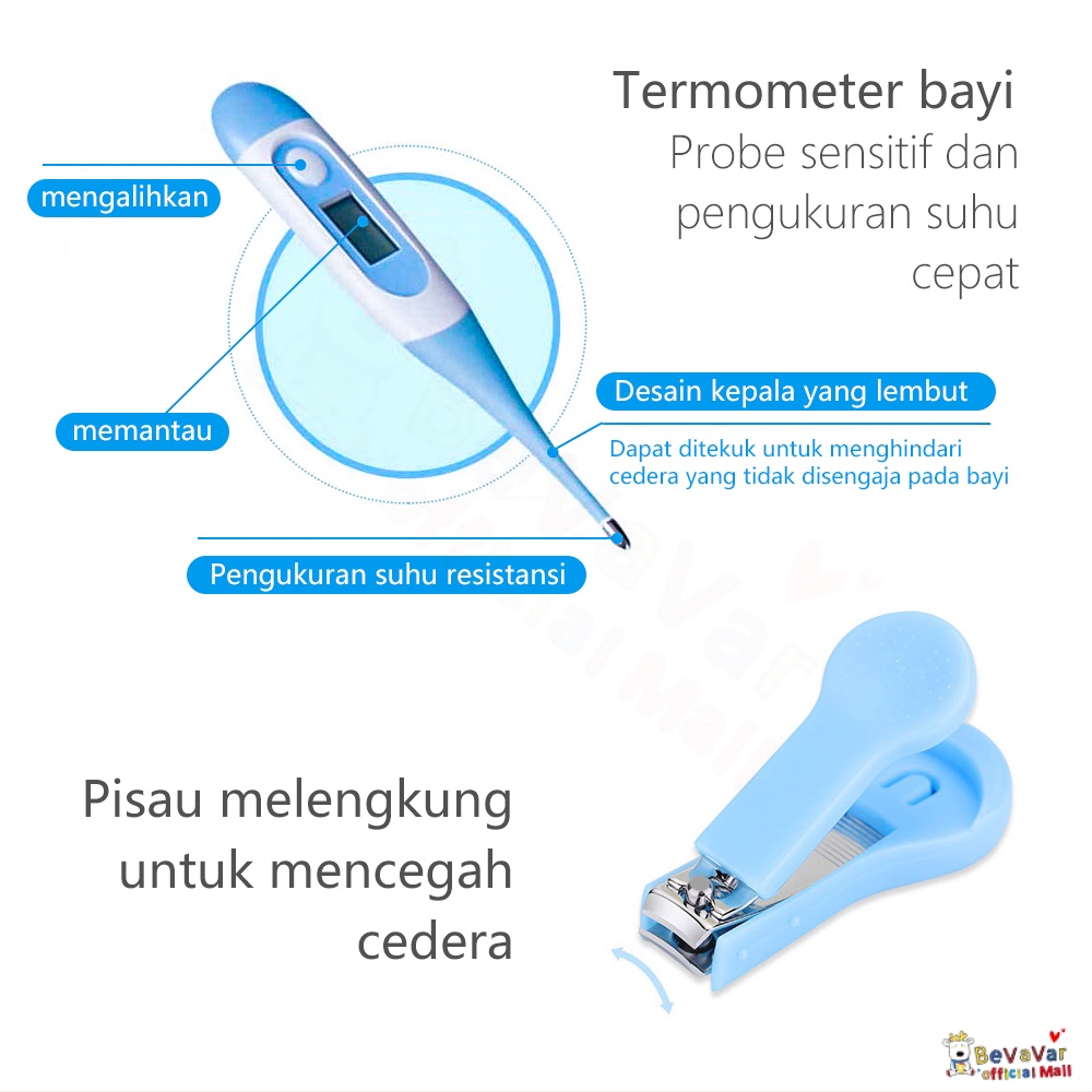 Lakhu baby care nail kit set 10 in 1 Sisir Gunting Bayi Alat Perawatan Bayi