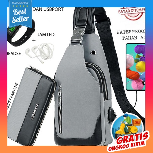 Tas Selempang Slempang Pinggang Wasitbag Bahu Pria Distro Anti Tahan Air Murah Waterproof Import Min