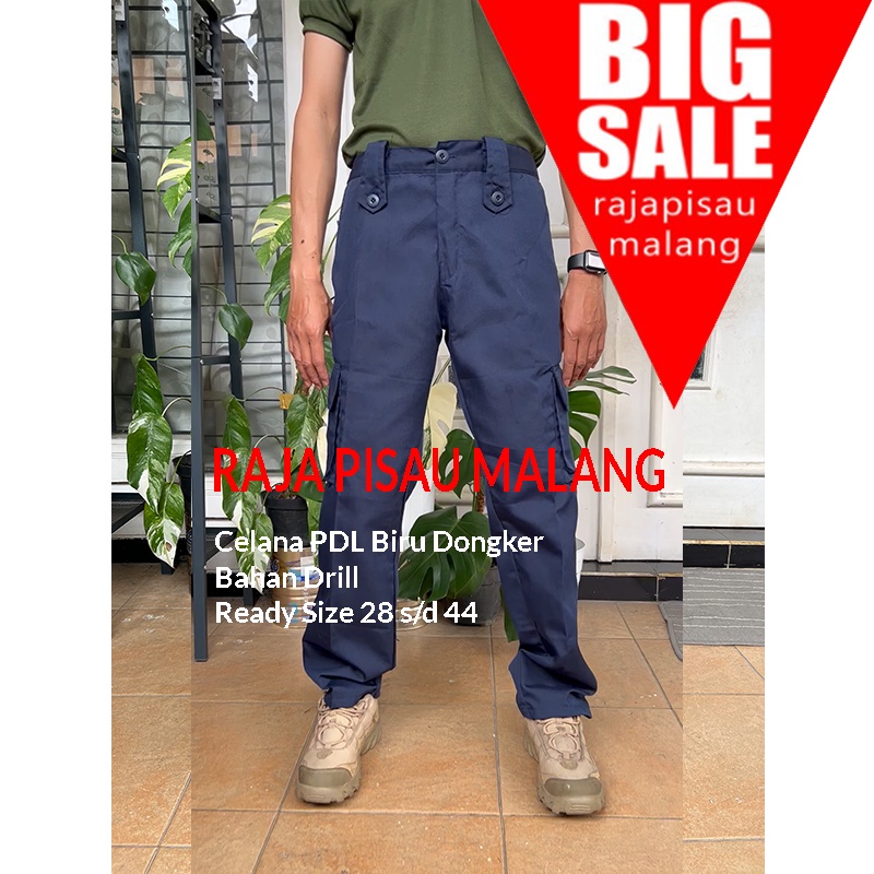 CELANA CARGO PDL PANJANG / BIRU NAVY / SERAGAM SEKOLAH / UMUM (SAKU 6)