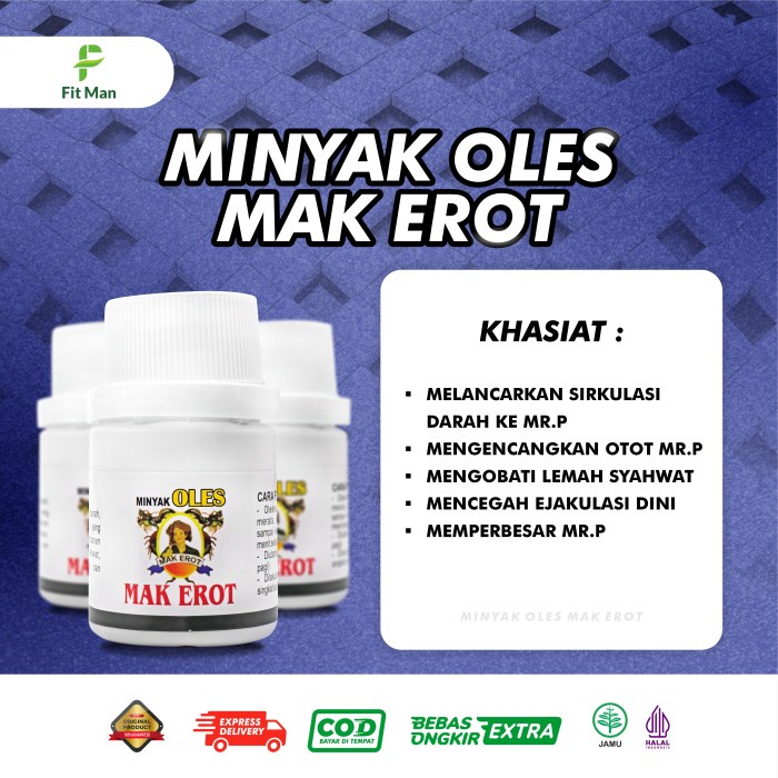 Mak Erot Minyak Herbal Terapi Pembesar Dan Tahan Lama Vital Pria Ori