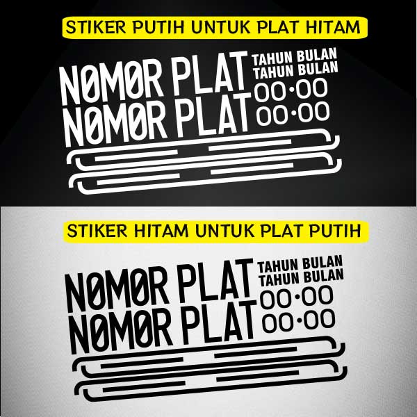 STIKER PLAT NOMOR MOTOR MURAH NOMOR POLISI