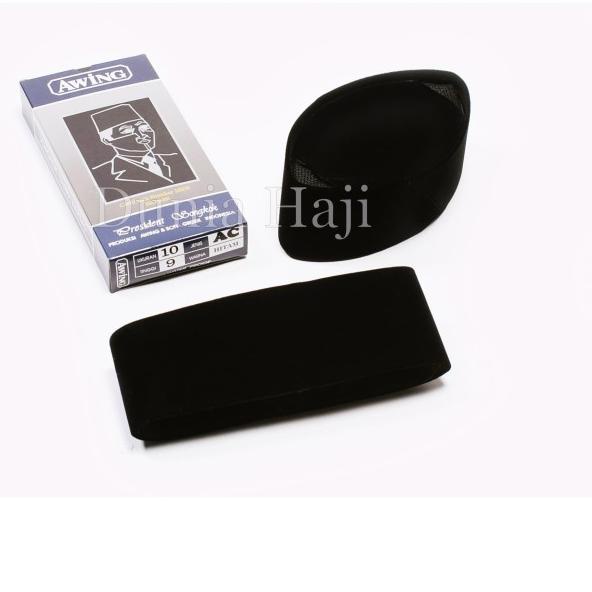 Peci Awing / Kopyah Songkok / Kopiah Songkok Awing / Awing Hitam AC - Ukuran 5