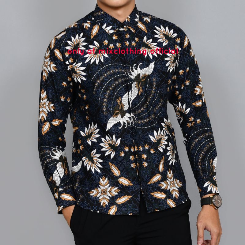 BAJU BATIK PRIA SLIMFIT LENGAN PANJANG COLIN DION DK 12