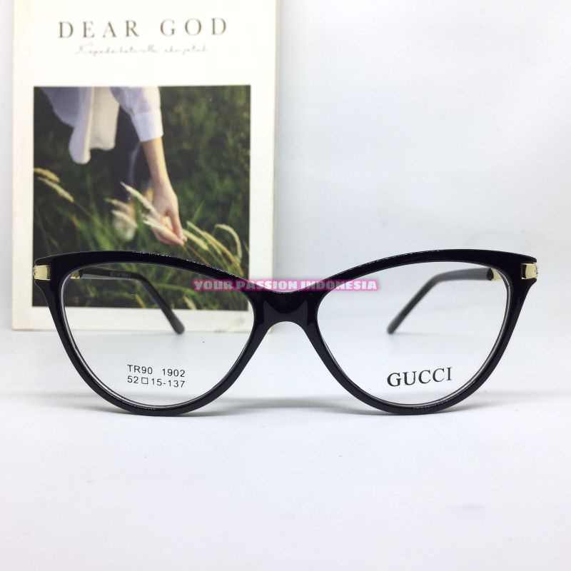 Kacamata Baca Cewek 1902 +1.00 sd +3.00 Model Cat Eye Fashion Korea