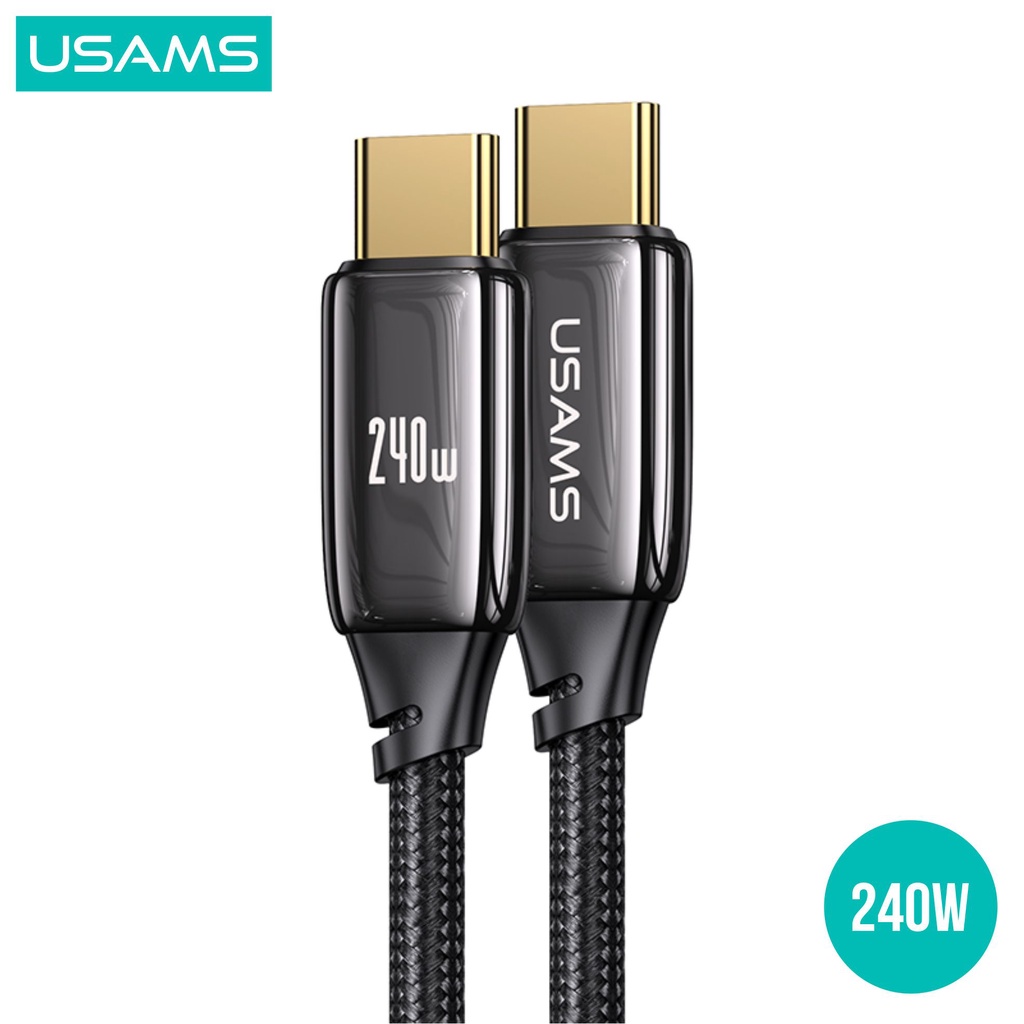 USAMS U82 Kabel Data Type C to Type C PD3.1 240W Zync Alloy