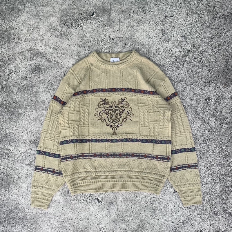 Elience Dor Knitwear❗️THRIFT❗️Sweater Rajut Vintage Cardigan Premium Crop Oversize Second