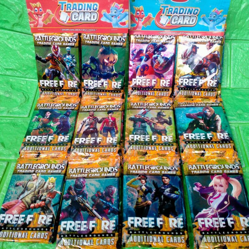 1 PACK MAINAN KARTU GBK FF ISI 12 BUNGKUS - KARTU KERTAS GUNTING BATU KARAKTER FRE FIRE