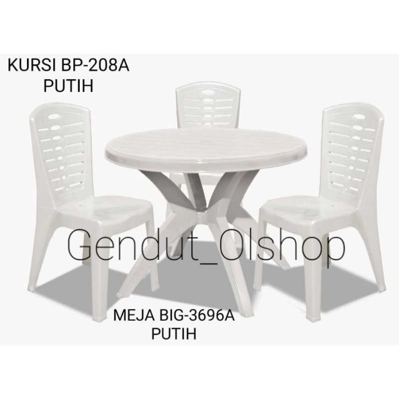 (Khusus Wilayah Palembang) Meja Makan 4Kursi Napolly (set) Palembang