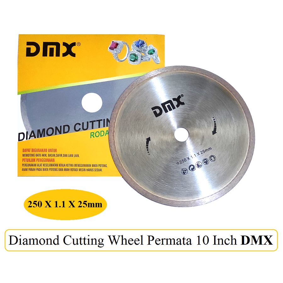 DMX Mata Potong Batu Akik Permata Mata Gerinda 10 inch DMX Diamond Cutting wheel 200 mm