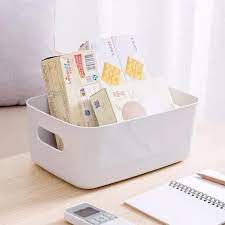 IKILOSHOP Sedang Putih Plastic Storage Tempat Penyimpanan Serbaguna Organizer Rak Organizer 25x17x10