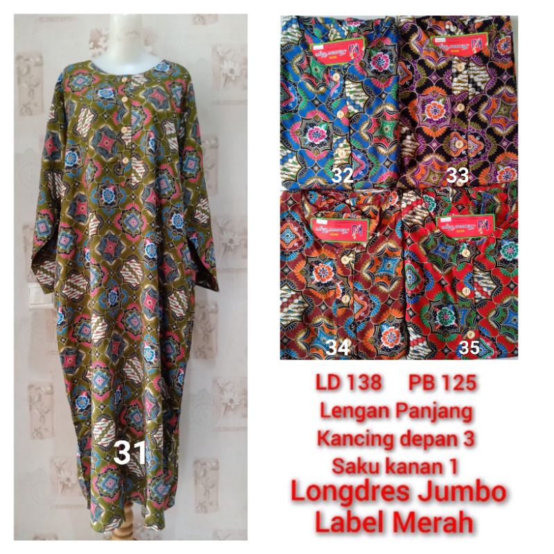 longdres Jumbo LD 135-140  Kencana Ungu Label Merah