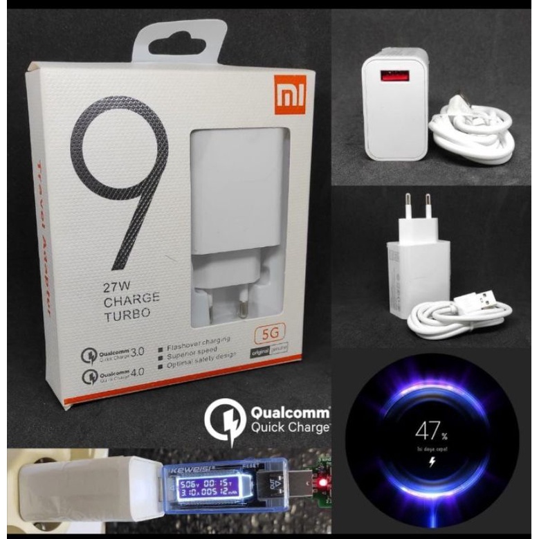 Charger Xiaomi Mi 9 support fast charging 27W charger turbo 3.0A (MICRO)