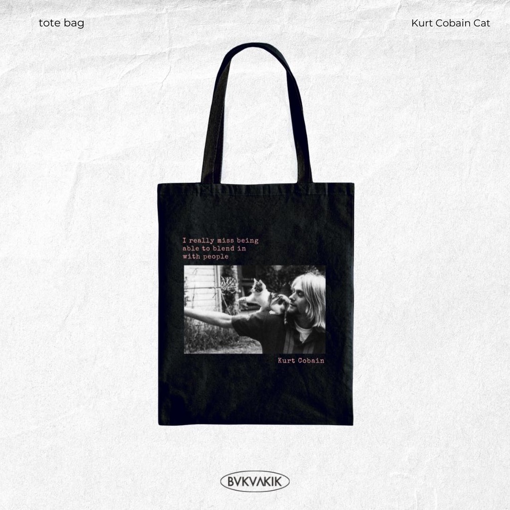 Tote Bag Kurt Cobain Cat