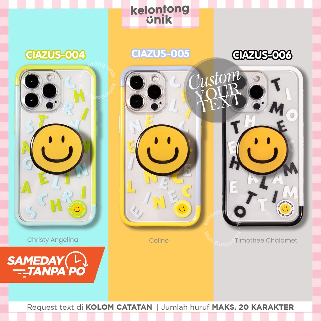 (Seri 2) LANGSUNG KIRIM TANPA PO | For iPhone - SCRIBBLES Bumper Puzzle Case - Premium Case Custom Nama