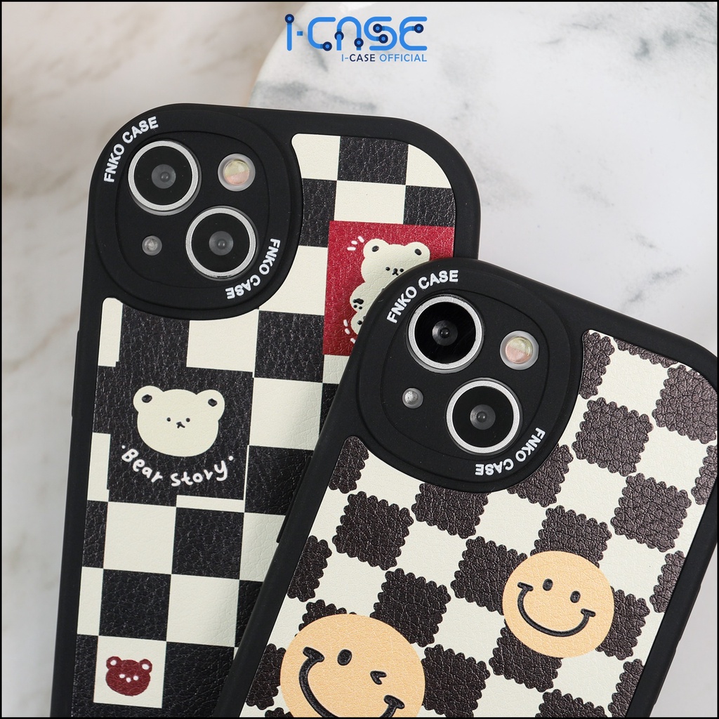 Soft Case Rubiks Smile and Bear  For iPhone 7 8 PLUS XR X XS MAX 11 12 13 14 PLUS PRO MAX