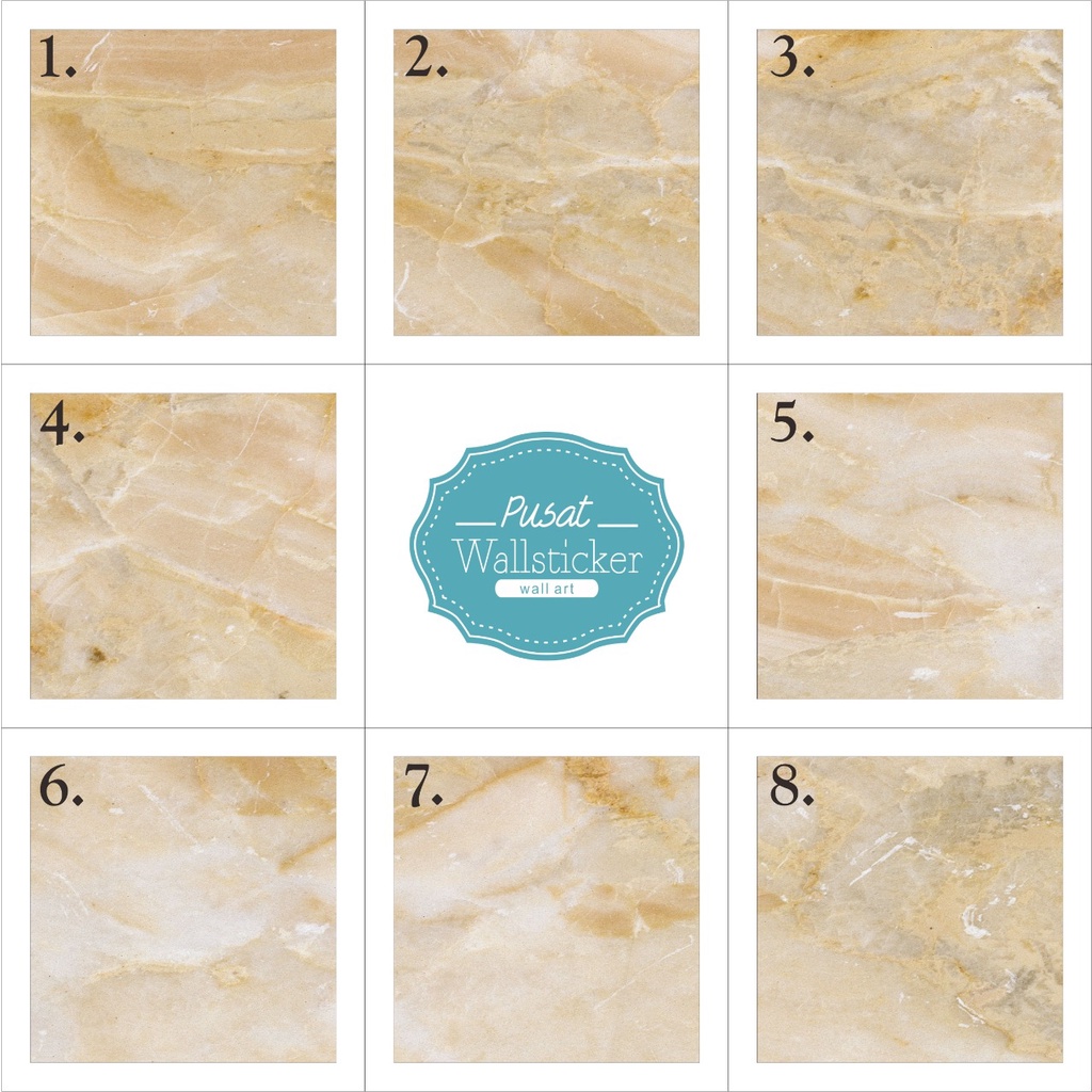 ST - Sticker Tegel / Stiker Lantai Motive Marmer Granit Marble / Dekorasi Keramik Ruangan Custom Uku