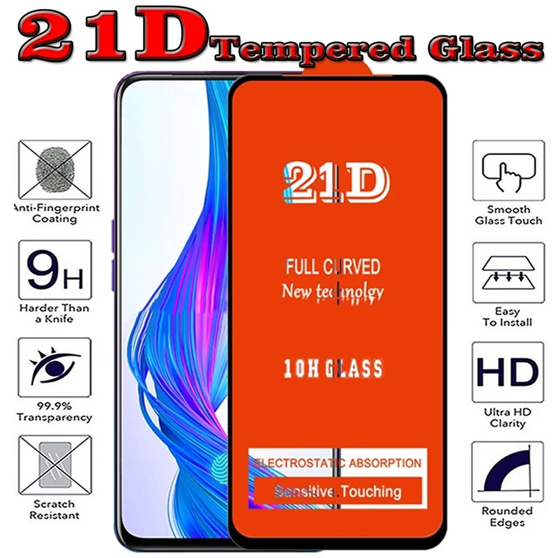 21D Screen Protector Tempered Glass OPPO A9 A5 A33 A53 2020 F9 Pro A1K A5S A7 A12 A12S A12E A3S A54 A55 A15 A53S A35 A36 A15S A16 Reno 7 8 Pro Plus 7Z 4G 5G Protective Film