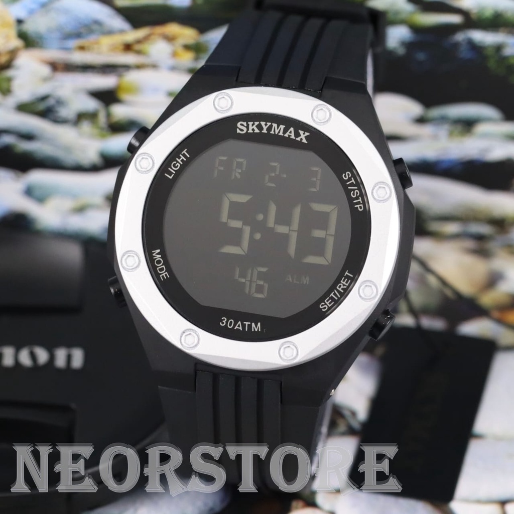 Jam Tangan Pria Skymax 2207RING Warna Digital Waterproof