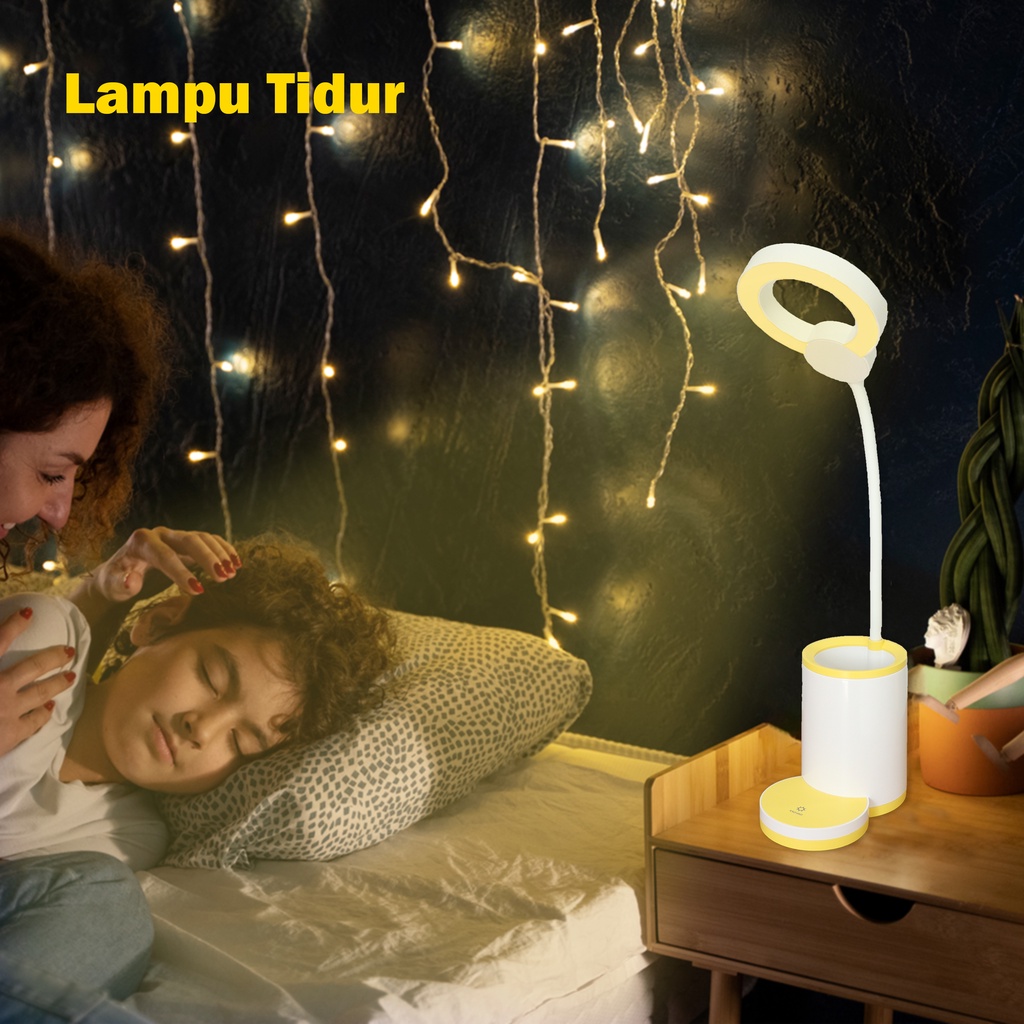 Lampu Meja LED Serbaguna - Lampu meja portabel - Lampu Tidur - Portable table lamp