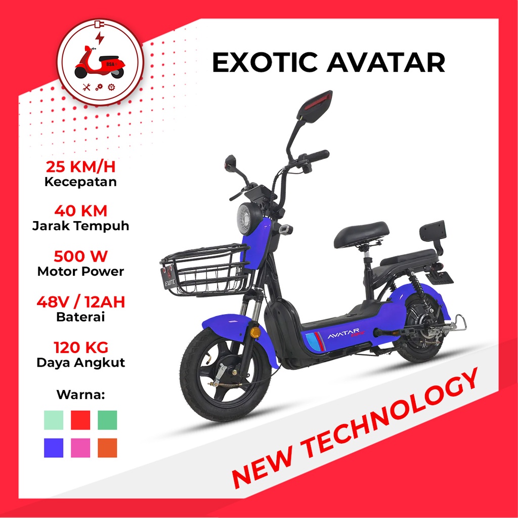 SEPEDA LISTRIK E-BIKE EXOTIC AVATAR BY PACIFIC
