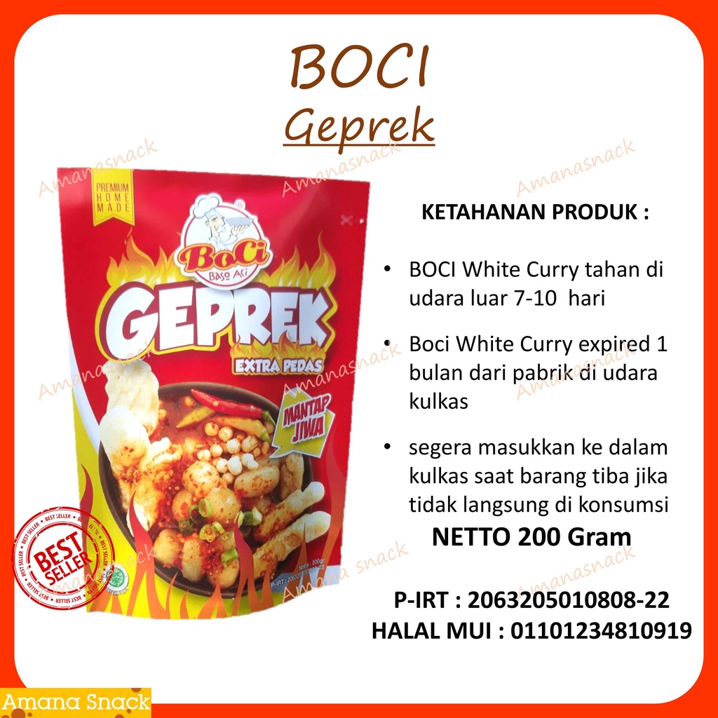 BOCI GEPREK extra pedas - BASO ACI GEPREK new varian mantap jiwa extra pedas best seller bagi pecinta pedas