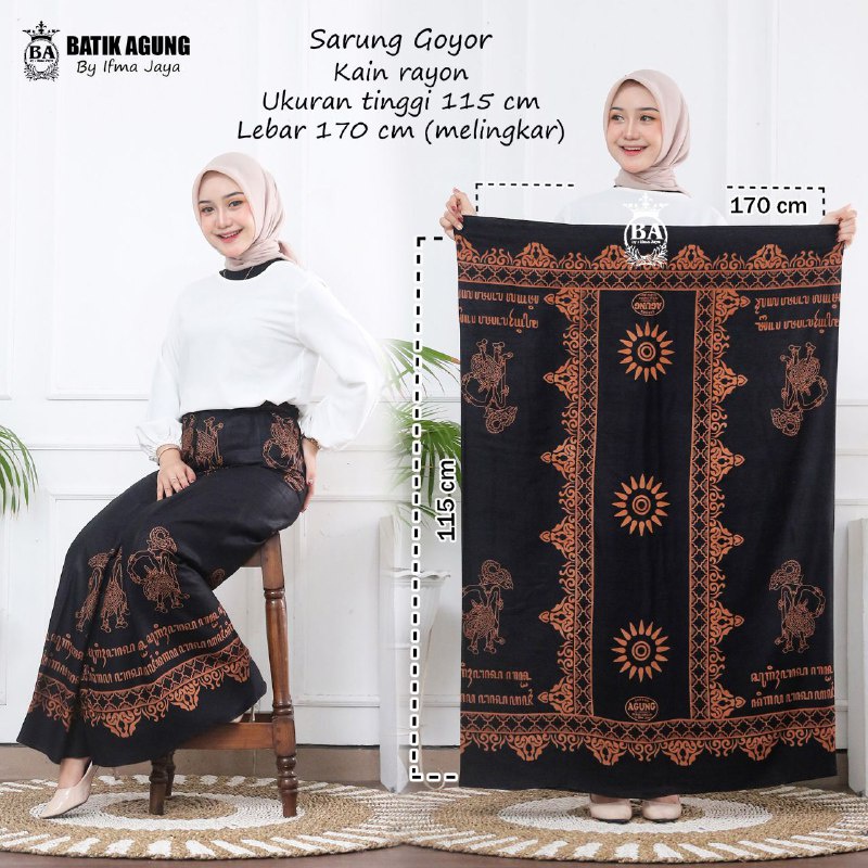 KAIN SARUNG HITAM MANIS SARUNG PELANGI SARUNG KORAN TYDE GLOYOR REMAJA WANITA SARUNG BATIK PEKALONGAN SANTRI PUTRI UNTUK SERAGAM