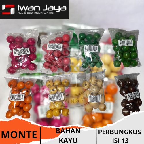 Monte kayu polos 18mm - Per Bungkus