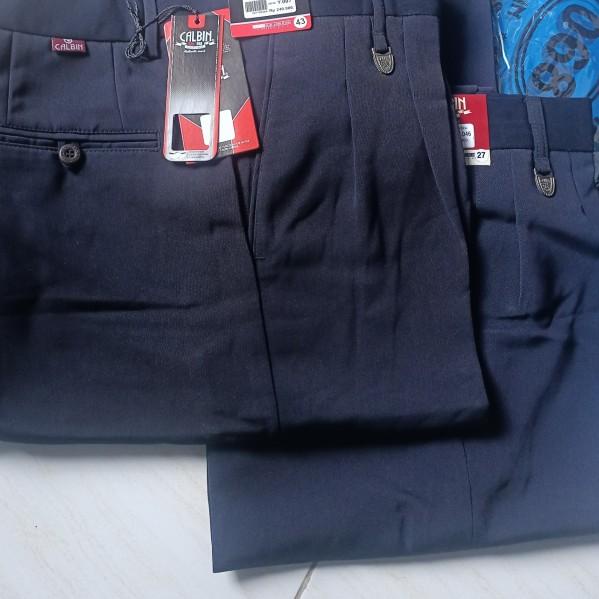 CELANA PANJANG FORMAL PRIA BIRU DONGKER STANDAR KERJA - Biru Dongker, 44