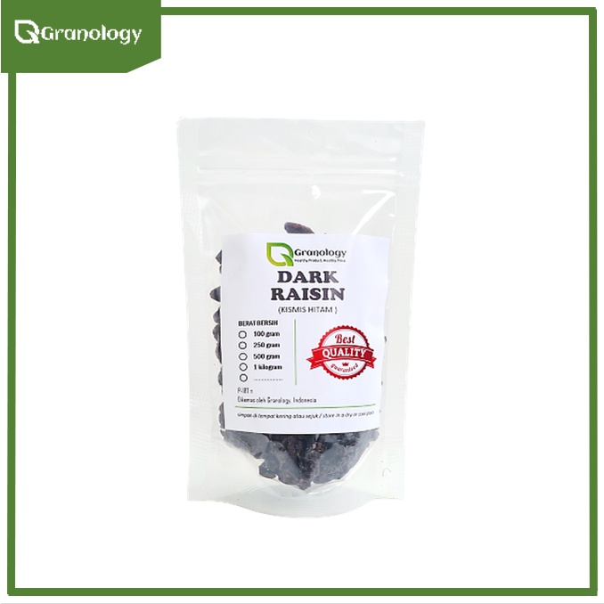 Dark Raisin / Kismis Hitam Kering (100 Gram) by Granology