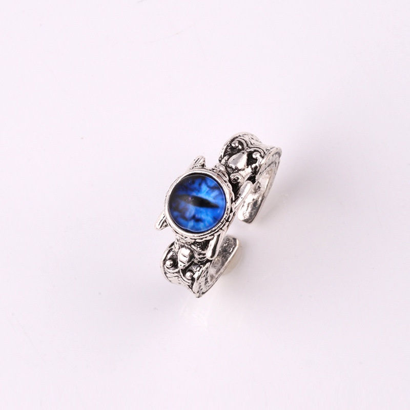 Cincin Desain evil spirit skull eye Bahan titanium steel Gaya Eropa Amerika Untuk Pria