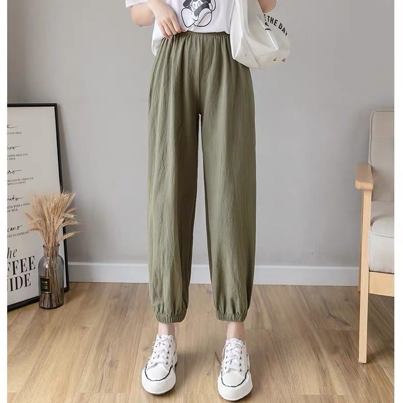 BEFAST - ZEC OOTD Celana Panjang Cewe MILA / Jogger Guide CRINCLE / Celana Wanita Keluaran Terbaru / Pakaian Casual Wanita Remaja / Celana Jogger Polos / Fashion Kekinian Remaja ABG / Outfit Wanita Kerja Trendy / Terlaris
