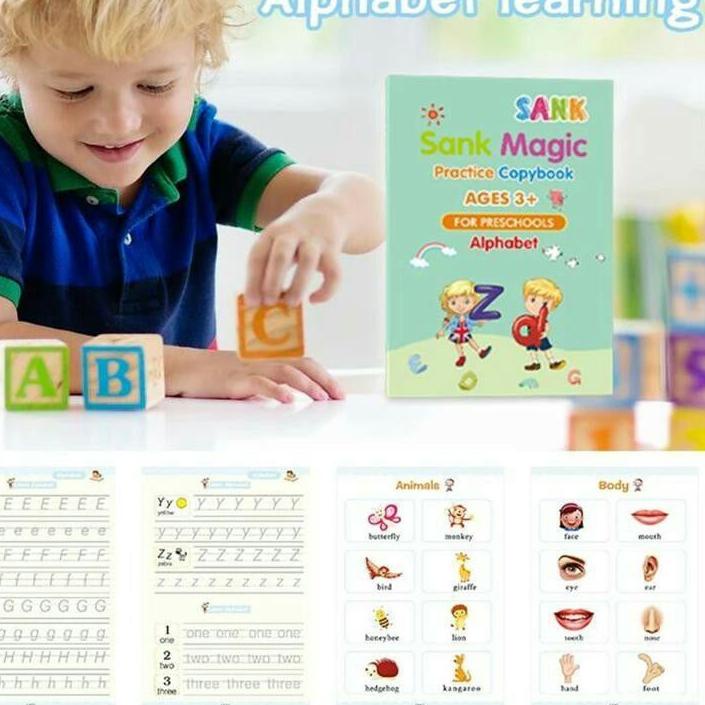 

PROMO MURAH Isi 4 buku + 1 pulpen + 5 refill - 4 Book/Set Calligraphy Copybook Sank Magic Practice Kid'sEarly Learning Writing Lettering Practice Book ♪ 870