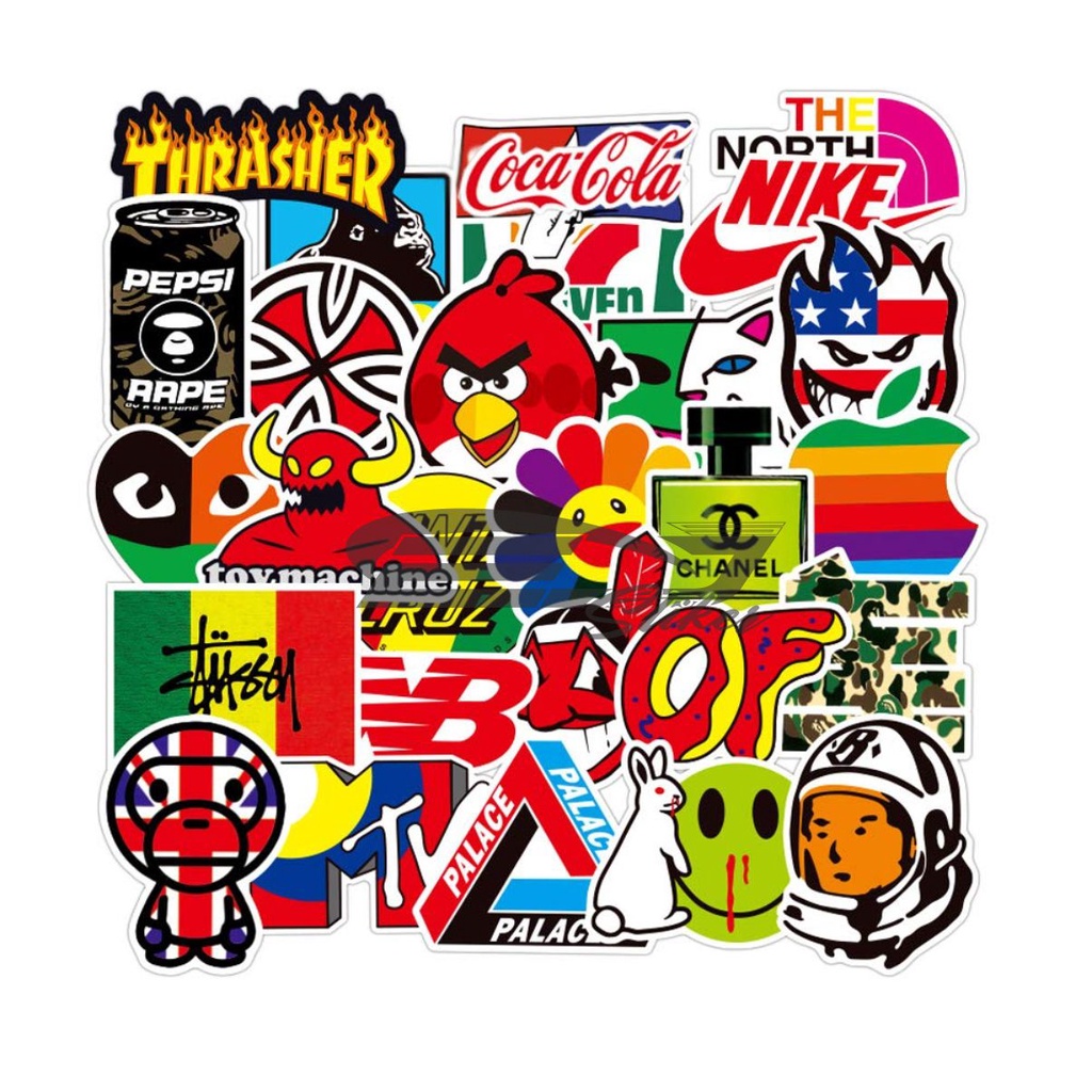 TERMURAH 110 PCS STICKER RANDOM AESTHETIC ANTI AIR UNTUK LAPTOP CASE TUMBLER KOPER HP HELM GELAS MAINAN