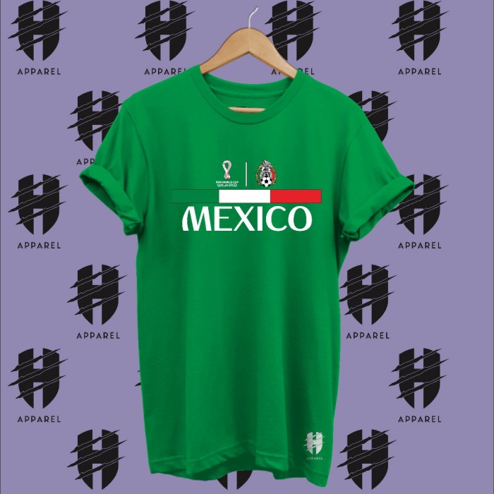 BAJU - KAOS MEXICO TEAM FANS PIALA DUNIA QATAR 2022 - TSHIRT MEXICO