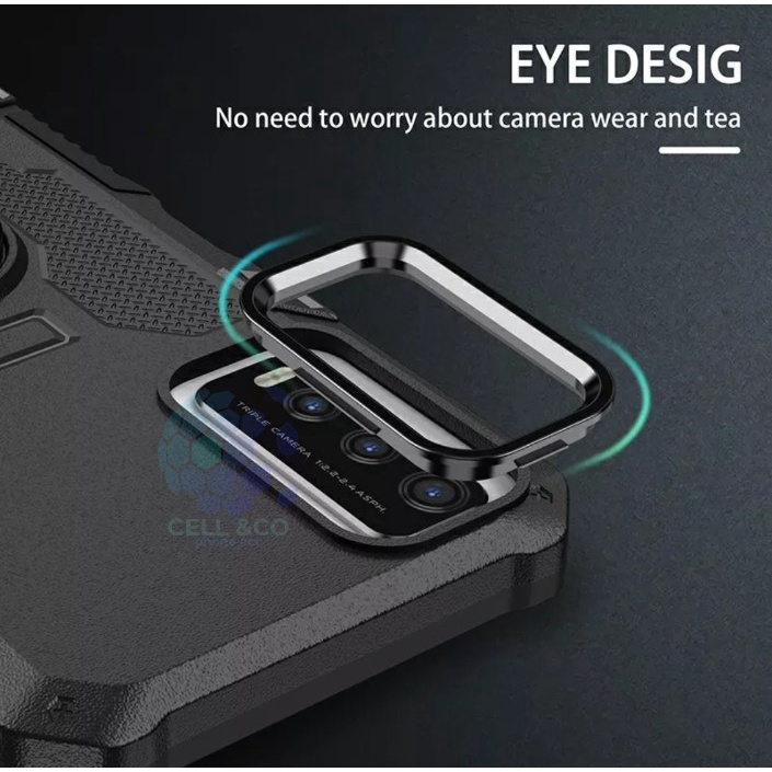 Case Armour VIVO Y12A Iring Cincin Magnetic Kesing Hp Protect kamera Premium Hard Case Standing Robot Pelindung Kamera