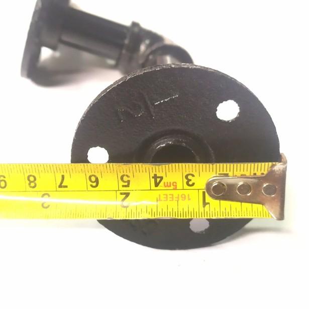 Vintage pipe shelf bracket pipa besi industrial 1/2 inch - pipa 10 cm
