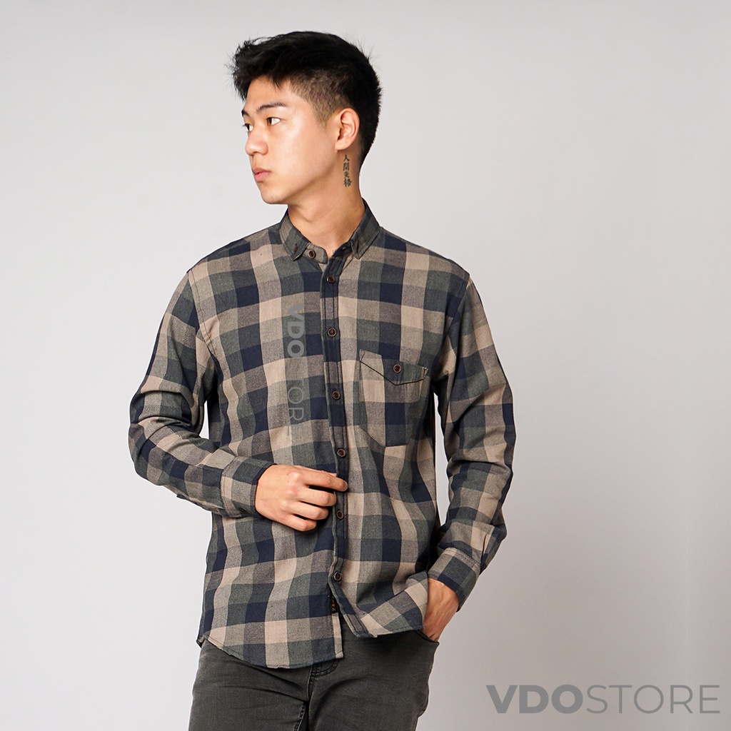 KEMEJA FLANEL PRIA JUMBO CLASSIC NAVY CREAM - XXL 3XL 4XL 5XL - KEMEJA BIG SIZE VDOSTORE LENGAN PANJANG DEWASA BAJU FLANNEL PRIA TANGAN PANJANG  LD 110 120 MOTIF KEMEJA XXL XXXL XXXXL COWOK MURAH DEWASA TEBAL OVERSIZE KUALITAS IMPORT PANEL FANEL