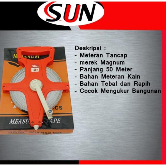 meteran 50 Meter | Meteran Roll 50 Meter | Meteran Tancap