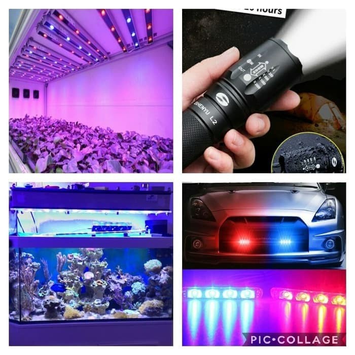LED HPL 1W 1 WATT FULL SPECTRUM PINK VIOLET GROW HIDROPONIK AQUASCAPE