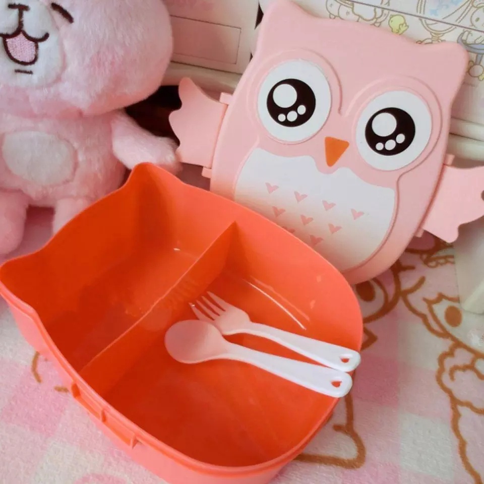 Kotak bekal Burung Hantu Kotak makan anak Luch Box makan siang Owl ko