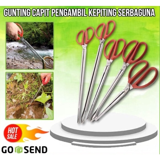 

Gunting capit crap tongs jenis Flat lurus untuk kepiting belut gurita atau lainnya panjang