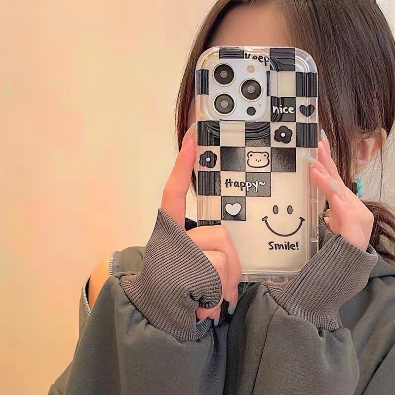 Soft Case Silikon Tpu Transparan Motif Beruang Untuk IPhone 14 13 12 11 Pro Max X XR XS Max 6 6S 7 8 Plus