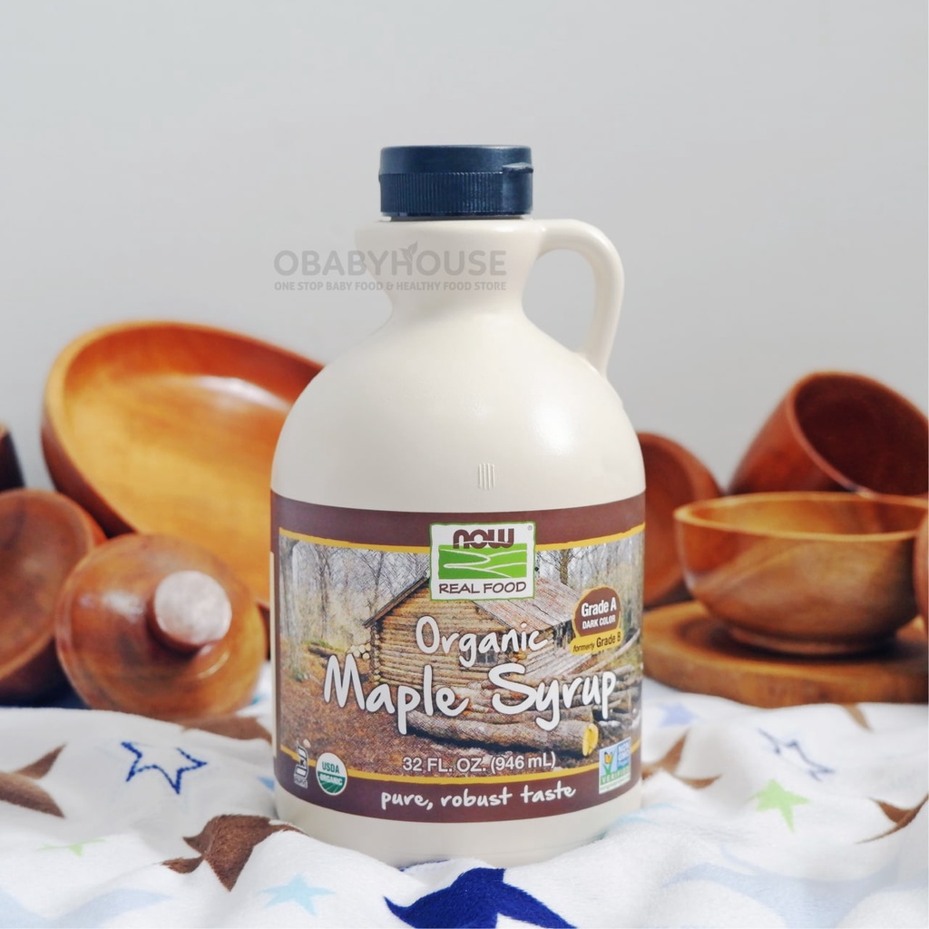 Now Real Food Organic Maple Syrup Grade A 946 ml