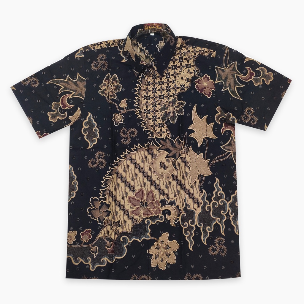 Kemeja Batik Pria Bahan Katun Halus Lengan Pendek KE135 ukuran  S M