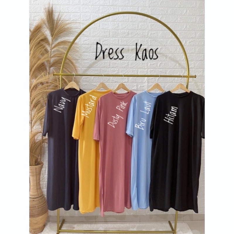 LastStok DRESS / TUNIK Kaos Combed Tebal
