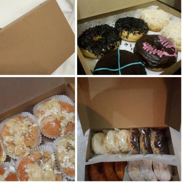 

box donat/ box gift polos isi 1/2 lusin donat per pack isi 35 box - coklt lamnasi30