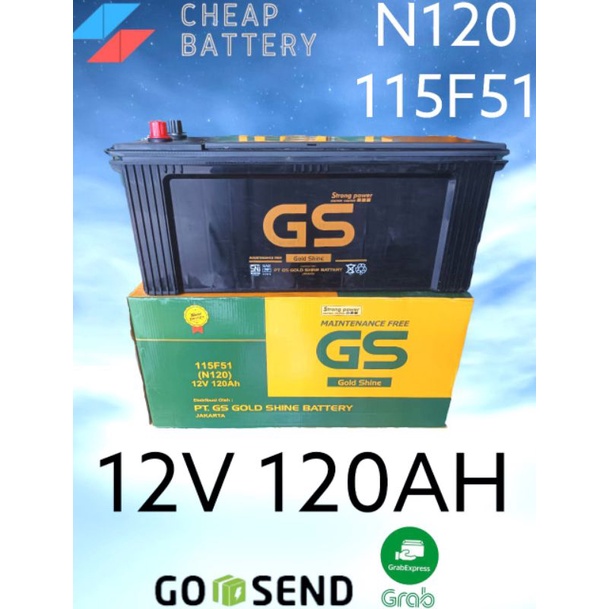Jual AKI KERING GENSET BUS TRACTOR KAPAL N120 ALAT BERAT FORKLIFT GS MF