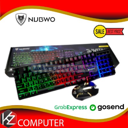 Paket Keyboard Mouse Gaming NUBWO Savitar NKM-623 RGB