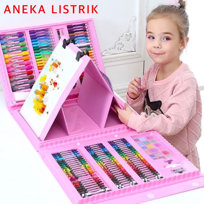 

208 PCS - ART CRAYON SET PENSIL WARNA LUKIS MENGGAMBAR PASTEL ANAK FULL SET | ALAT MAINAN EDUKASI BELAJAR ANAK