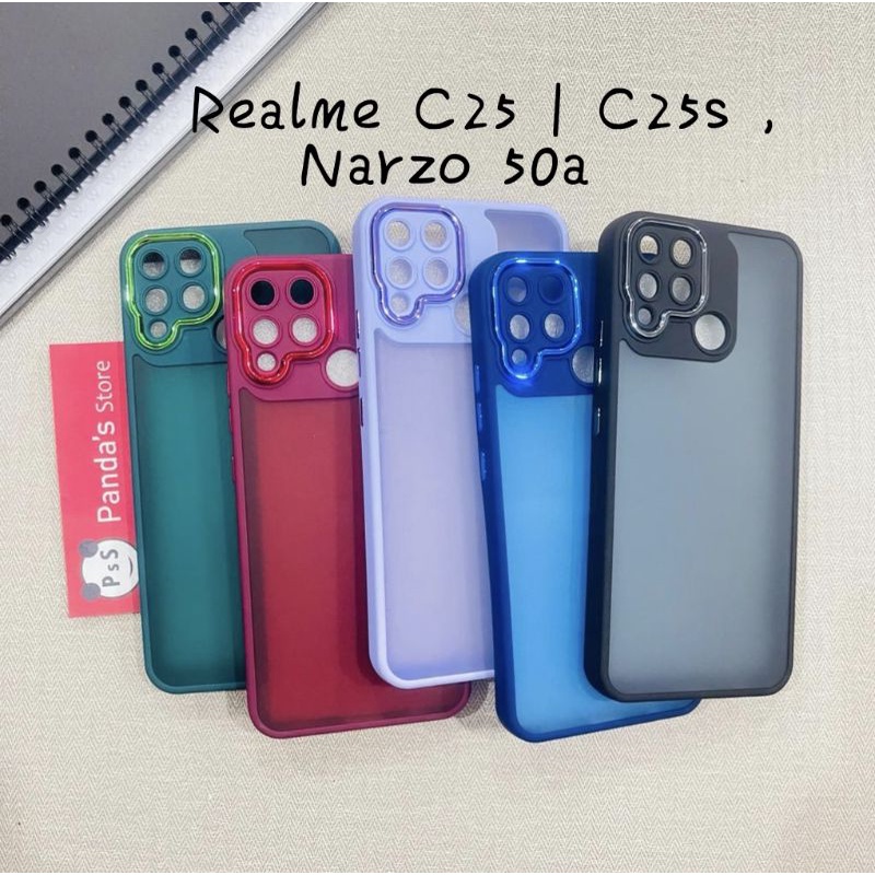 Case Realme C25 | C25s | Narzo 50a Metal Chrome Softcase Dove Premium Luxury PSS